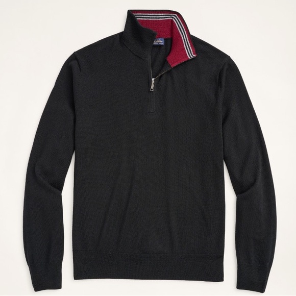 Brooks Brothers Other - Brooks Brothers washable extra-fine merino wool half-zip sweater men’s size L